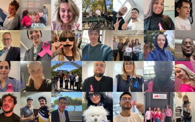 photo de groupe pour opération de la ligne contre le cancer