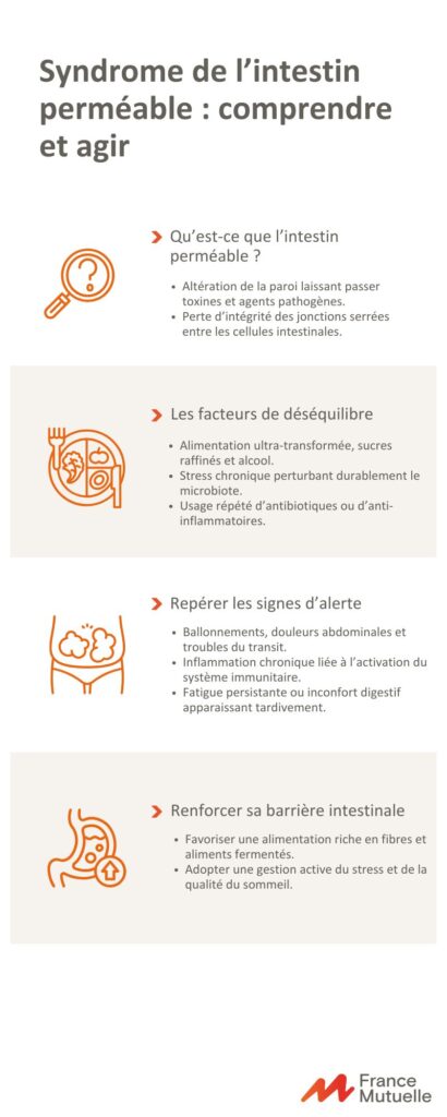 Infographie : Syndrome de l’intestin perméable : comprendre et agir